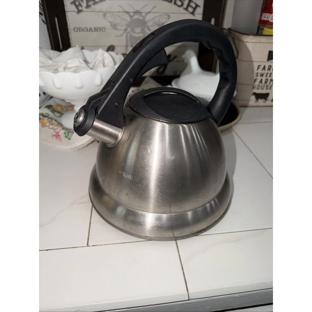 Whistling‎ Tea Kettle Stainless Teapot Induction, Gas, Electric Range Top Kettle